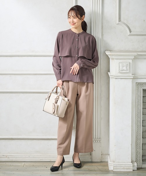 Honeys(ハニーズ)の「【ストレッチ/ウォッシャブル/イージーケア】美ージーストレートパンツ(股下65cm)(スラックス・レディース・ブラック/モカ/ネイビー/ダークオレンジ/チャコールグレー・L/M/S/SS/3L/LL)」の18枚目の写真