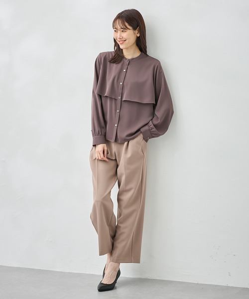 Honeys(ハニーズ)の「【ストレッチ/ウォッシャブル/イージーケア】美ージーストレートパンツ(股下65cm)(スラックス・レディース・ブラック/モカ/ネイビー/ダークオレンジ/チャコールグレー・L/M/S/SS/3L/LL)」の19枚目の写真