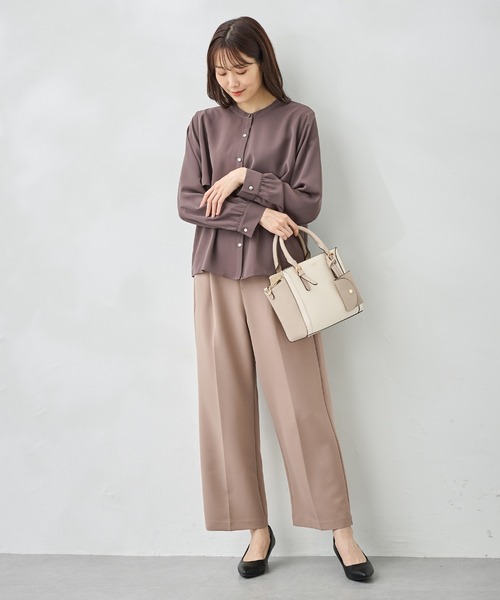 Honeys(ハニーズ)の「【ストレッチ/ウォッシャブル/イージーケア】美ージーストレートパンツ(股下65cm)(スラックス・レディース・ブラック/モカ/ネイビー/ダークオレンジ/チャコールグレー・L/M/S/SS/3L/LL)」の20枚目の写真