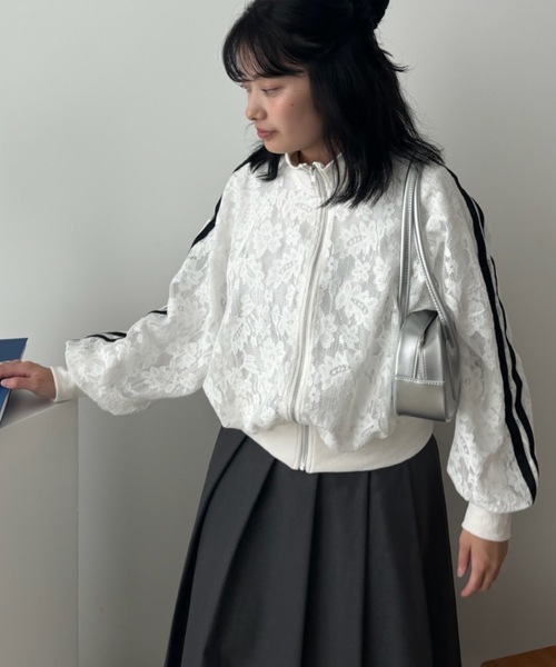 Birthday room（バースデイルーム）の「花柄レースラインジャケット（ブルゾン・レディース・ホワイト・FREE）」の20枚目の写真