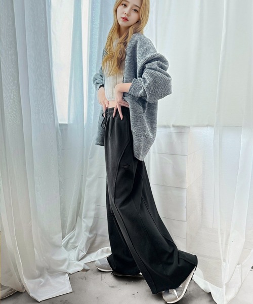 セール】個性派の1本。ヴィンテージ＆ダメージ加工ワイドシルエット裏