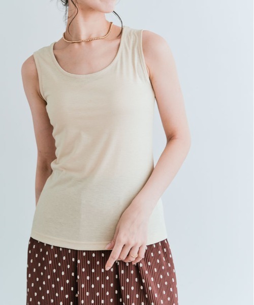 kirakiraShop(キラキラショップ)の「ベーシック ストレッチ 無地 タンクトップ(タンクトップ・レディース・オフホワイト/ブルー/ブラック/カーキ/ライトグレー/ダークグレー/ネイビー/ベージュ・FREE)」の17枚目の写真
