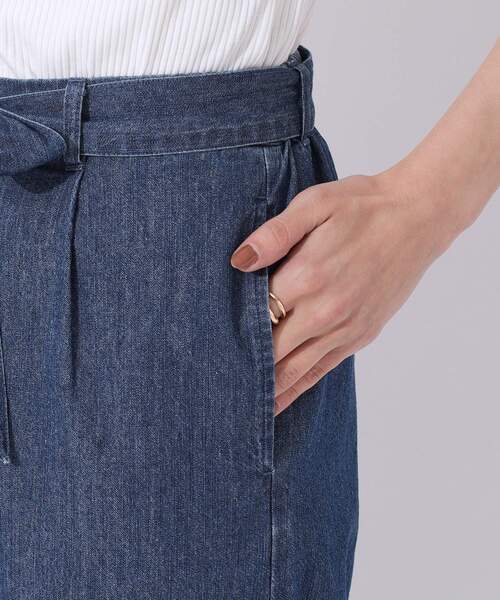 Cutie Blonde（キューティーブロンド）の「◆【洗える/セットアップ可】やわらかデニム タックワイドパンツ（デニムパンツ・レディース・ブラック/ブルー系その他・04/03/02）」の16枚目の写真
