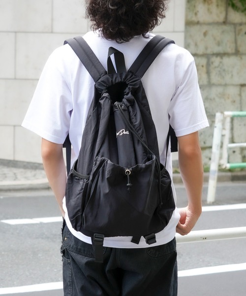 BEN DAVIS（ベンデイビス）の「【BEN DAVIS/ベンデイビス】ナイロンドローストリングリュック BDW-8353（バックパック/リュック・メンズ・ブラック/カーキ/オフホワイト/ベージュ・FREE）」の3枚目の写真