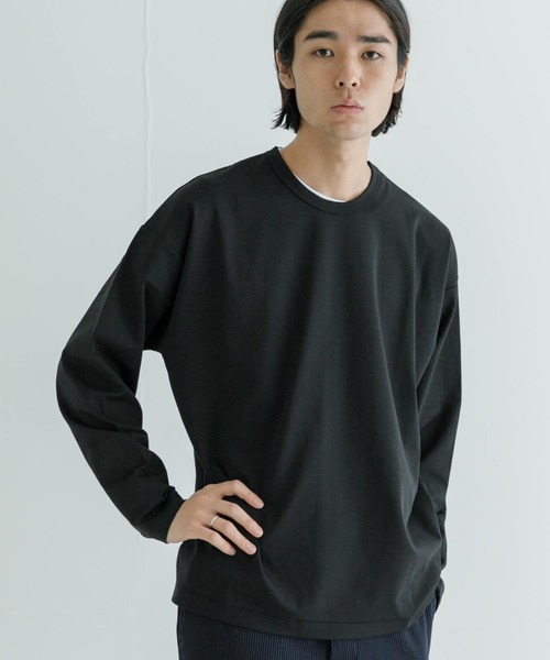 URBAN RESEARCH(アーバンリサーチ)の「コットンナイロンスムージーロングスリーブ(Tシャツ/カットソー・メンズ・ホワイト/グリーン/ブラック/チャコールグレー・SMALL/MEDIUM/LARGE)」の3枚目の写真