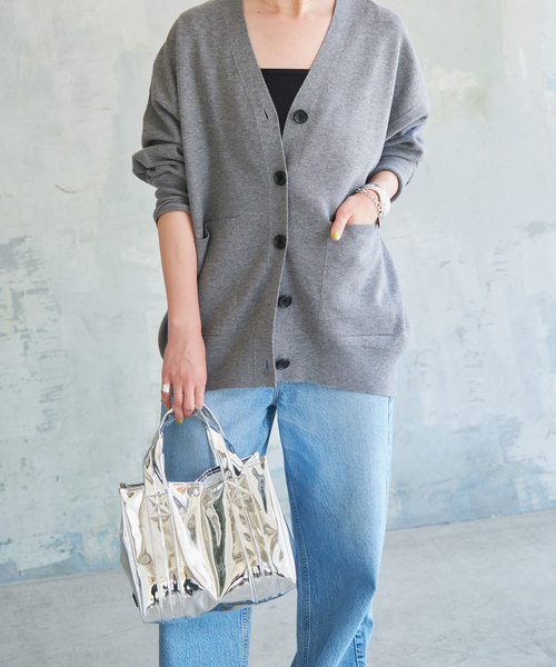 Spick & Span（スピックアンドスパン）の「HELOYSE / エロイーズ boxy mirror tote H-300（トートバッグ・レディース・ゴールド/シルバー・FREE）」の4枚目の写真