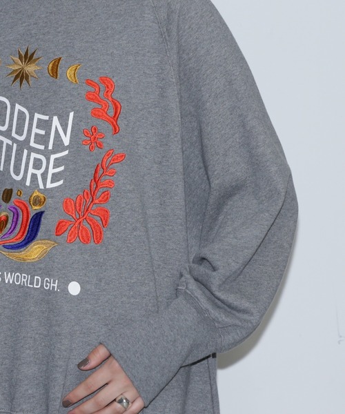 GENE HEAVENS（ジーンヘブンズ）の「(GENE HEAVENS)フラワーエンブロイダリー ラグランスリーブ スウェット（スウェット・レディース・グレー/ホワイト系その他・FREE）」の17枚目の写真