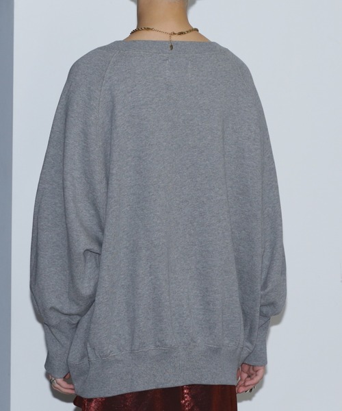 GENE HEAVENS（ジーンヘブンズ）の「(GENE HEAVENS)フラワーエンブロイダリー ラグランスリーブ スウェット（スウェット・レディース・グレー/ホワイト系その他・FREE）」の15枚目の写真