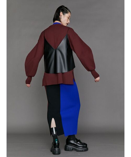 UN3D.（アンスリード）の「FAKE LEATHER CAMISOLE / フェイク