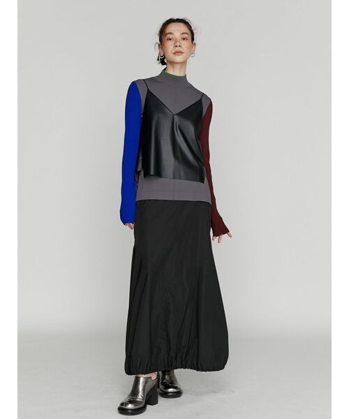 UN3D.（アンスリード）の「FAKE LEATHER CAMISOLE / フェイクレザー