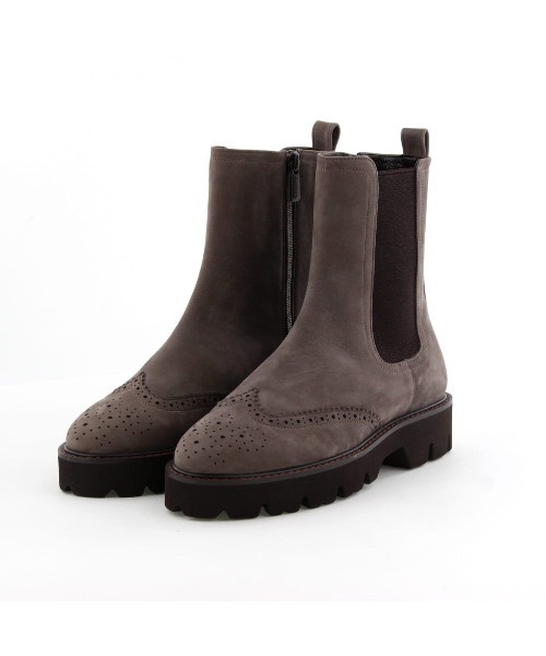 HIMIKO（ヒミコ）の「【Made in Japan】【撥水】メダリオンサイドゴアトラックソールブーツ/641408（ブーツ・レディース・グレー/ブラック/シルバー・24.5cm/23.5cm/24.0cm/23.0cm/22.5cm/25.5cm/25.0cm/22.0cm/21.5cm/26.0cm/26.5cm）」の14枚目の写真