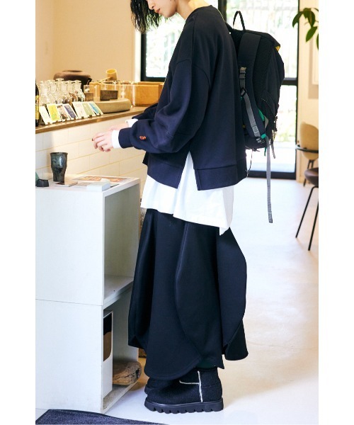 ナゴンスタンス ダンボール Rounded SK/スカート M グレー nagonstans（ナゴンスタンス）の「ダンボール Roundedスカート
