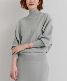 スポンディッシュハイネックドルマンスリーブニット