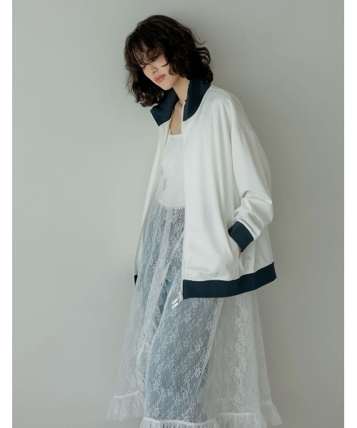 Re:EDIT（リエディ）の「[低身長サイズ有]レースフリルデザインキャミワンピース（ジャンパースカート・レディース・ホワイト/ブラック・SHORT/MEDIUM/LARGE）」の16枚目の写真