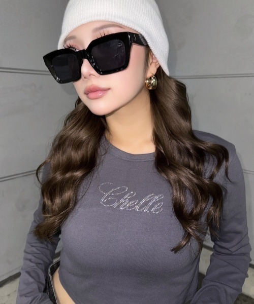 INTER FACTORY（インターファクトリー）の「樽井みか. - ラインストーンクロップドロンT　made in INTERFACTORY（Tシャツ/カットソー・レディース・ブラック/グレー・FREE）」の21枚目の写真