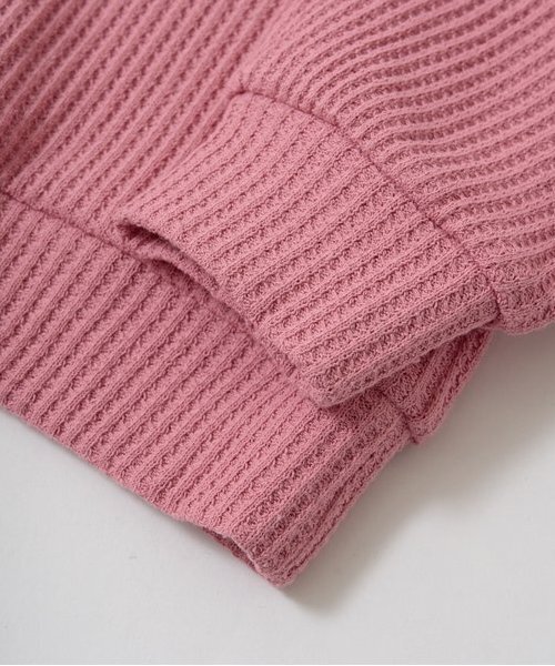 Lycee mine(リセマイン)の「【ふわふワッフル】フリル衿付きトップス(スウェット・キッズ・トップグレー/アイボリー/ブルーグレー/ピンク・100cm/110cm/120cm/130cm/140cm/150cm)」の10枚目の写真