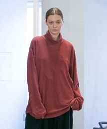 【my beautiful landlet】 STRETCH SINGLE JERSEY TURTLENECK TOPS