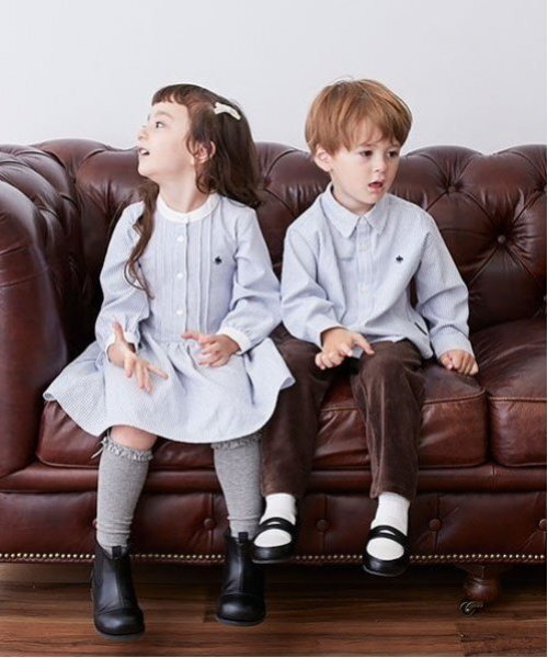 petit main（プティマイン）の「【POLO BCS】シャツワンピース（シャツワンピース・キッズ・ブルー/マルチ・100cm/80ｃｍ/120cm/110cm/130cm/90cm）」の15枚目の写真