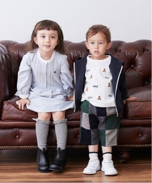 petit main（プティマイン）の「【POLO BCS】シャツワンピース（シャツワンピース・キッズ・ブルー/マルチ・100cm/80ｃｍ/120cm/110cm/130cm/90cm）」の14枚目の写真