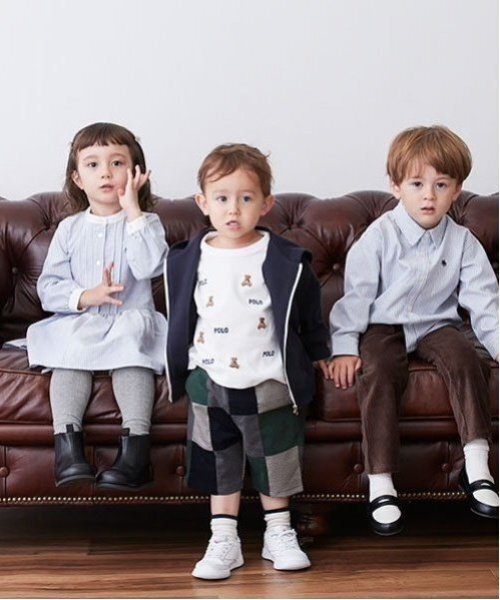 petit main（プティマイン）の「【POLO BCS】シャツワンピース（シャツワンピース・キッズ・ブルー/マルチ・100cm/80ｃｍ/120cm/110cm/130cm/90cm）」の13枚目の写真