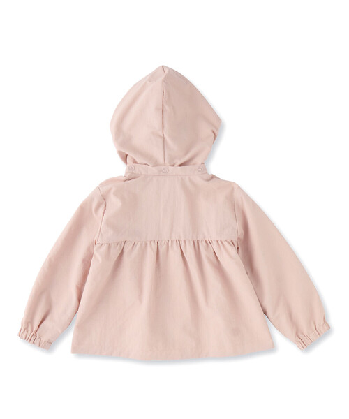 SLAP SLIP（スラップスリップ）の「無地ケーキ総柄リボン刺しゅうフリル付きリバーシブルジャケット(80~130cm)（ブルゾン・キッズ・ベージュ/ピンク・110cm/90cm/130cm/120cm/100cm/80ｃｍ）」の3枚目の写真