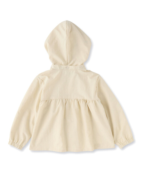 SLAP SLIP（スラップスリップ）の「無地ケーキ総柄リボン刺しゅうフリル付きリバーシブルジャケット(80~130cm)（ブルゾン・キッズ・ベージュ/ピンク・110cm/90cm/130cm/120cm/100cm/80ｃｍ）」の13枚目の写真