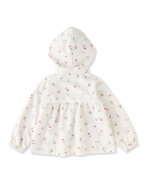 SLAP SLIP（スラップスリップ）の「無地ケーキ総柄リボン刺しゅうフリル付きリバーシブルジャケット(80~130cm)（ブルゾン・キッズ・ベージュ/ピンク・110cm/90cm/130cm/120cm/100cm/80ｃｍ）」の15枚目の写真