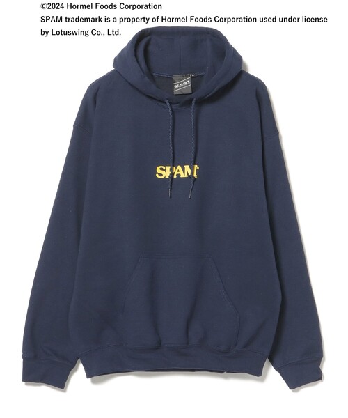 BEAMS T（ビームスティー）の「BEAMS T / SPAM(R)BRAND HOODIE（スウェット・メンズ・ネイビー/グレー・XL/L/M/S）」の4枚目の写真
