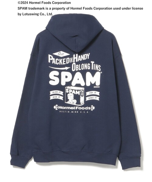 BEAMS T（ビームスティー）の「BEAMS T / SPAM(R)BRAND HOODIE（スウェット・メンズ・ネイビー/グレー・XL/L/M/S）」の13枚目の写真