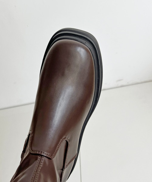 Shoes in Closet(シューズインクローゼット)の「厚底トリプルソール ストレッチ フィット ロング ブーツ 2895(ブーツ・レディース・ブラック/ダークブラウン・LL/L/M/S)」の12枚目の写真