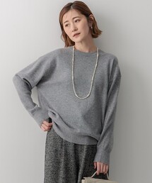 【Oggi2月号掲載/洗える】ピュアカシミヤ クルーネック ニット
