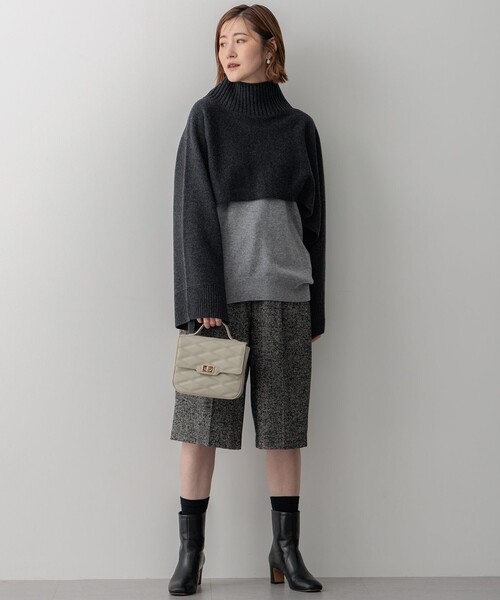 23区(ニジュウサンク)の「【Oggi2月号掲載/洗える】ピュアカシミヤ クルーネック ニット(ニット/セーター・レディース・こしょう色系/グレー系/ベージュ系1/ターコイズブルー系/ブラック系/ベージュ系/オレンジ系/グレー系1・32)」の15枚目の写真