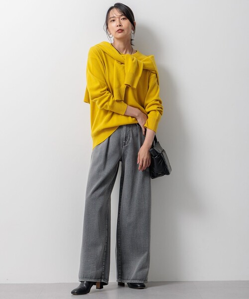 23区(ニジュウサンク)の「【Oggi2月号掲載/洗える】ピュアカシミヤ クルーネック ニット(ニット/セーター・レディース・こしょう色系/グレー系/ベージュ系1/ターコイズブルー系/ブラック系/ベージュ系/オレンジ系/グレー系1・32)」の22枚目の写真