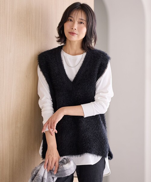 洗濯機可】フェザーニットベスト（ベスト）｜ANY（エニィ）の