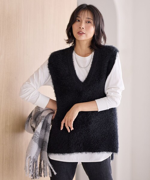 洗濯機可】フェザーニットベスト（ベスト）｜ANY（エニィ）の