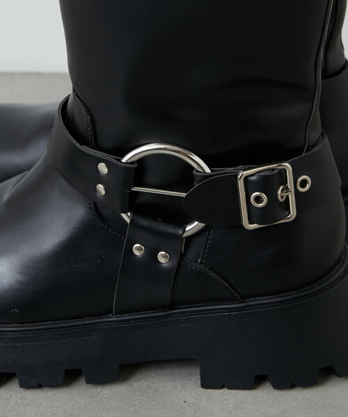 CIAOPANIC(チャオパニック)の「エンジニアミドルブーツ(ブーツ・レディース・ブラック・SMALL/MEDIUM/LARGE/X-LARGE)」の11枚目の写真