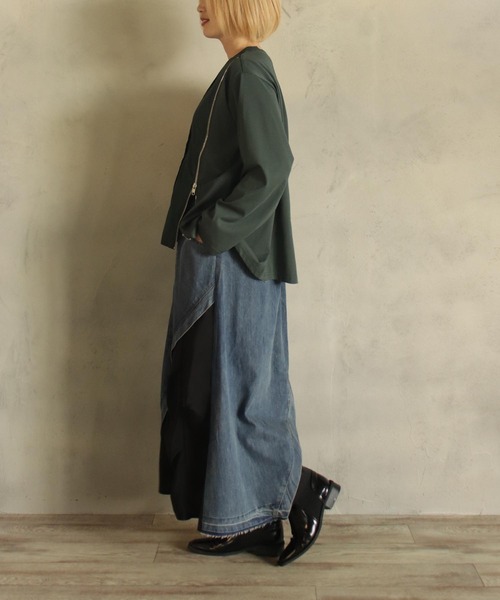 【セール】異素材ZIPプルオーバー（Tシャツ/カットソー）｜BITTOKO（ビットコ）