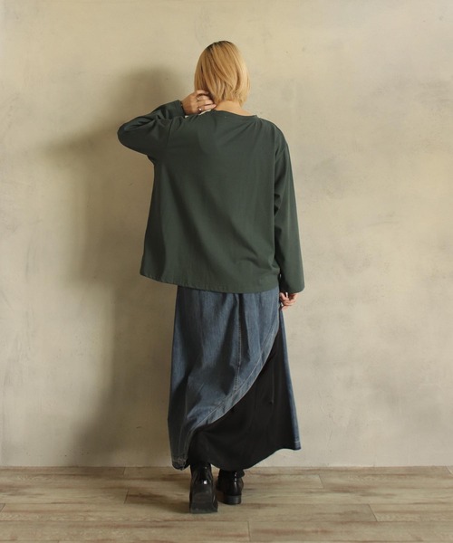 【セール】異素材ZIPプルオーバー（Tシャツ/カットソー）｜BITTOKO（ビットコ）