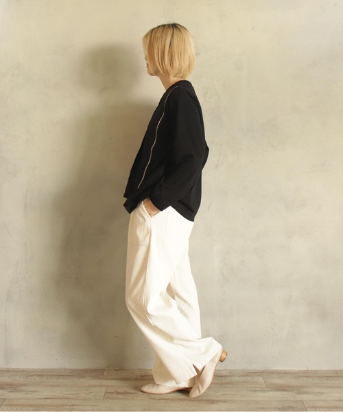 【セール】異素材ZIPプルオーバー（Tシャツ/カットソー）｜BITTOKO（ビットコ）