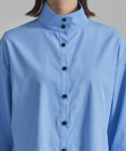 UNITED TOKYO(ユナイテッドトウキョウ)の「タックスリーブハイネックシャツ|ウォッシャブル(シャツ/ブラウス・レディース・ブラウン/ダークインディゴブルー・FREE)」の13枚目の写真