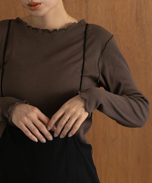URBAN RESEARCH Sonny Label（アーバンリサーチサニーレーベル）の「『UR TECH』蓄熱クルーネックプルオーバー（Tシャツ/カットソー・レディース・チャコールグレー/ブラウン/オフホワイト・FREE）」の3枚目の写真