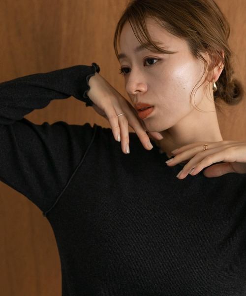 URBAN RESEARCH Sonny Label（アーバンリサーチサニーレーベル）の「『UR TECH』蓄熱クルーネックプルオーバー（Tシャツ/カットソー・レディース・チャコールグレー/ブラウン/オフホワイト・FREE）」の9枚目の写真