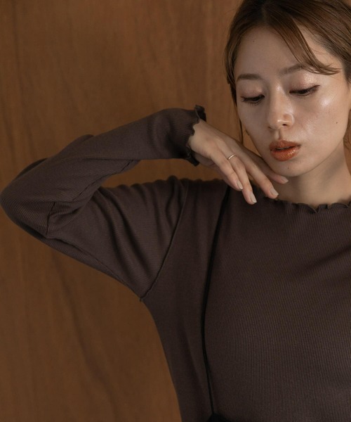 URBAN RESEARCH Sonny Label（アーバンリサーチサニーレーベル）の「『UR TECH』蓄熱クルーネックプルオーバー（Tシャツ/カットソー・レディース・チャコールグレー/ブラウン/オフホワイト・FREE）」の16枚目の写真