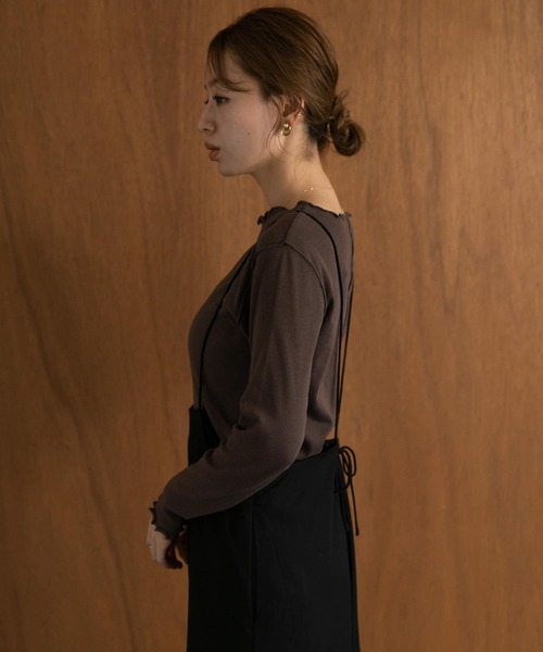 URBAN RESEARCH Sonny Label（アーバンリサーチサニーレーベル）の「『UR TECH』蓄熱クルーネックプルオーバー（Tシャツ/カットソー・レディース・チャコールグレー/ブラウン/オフホワイト・FREE）」の19枚目の写真