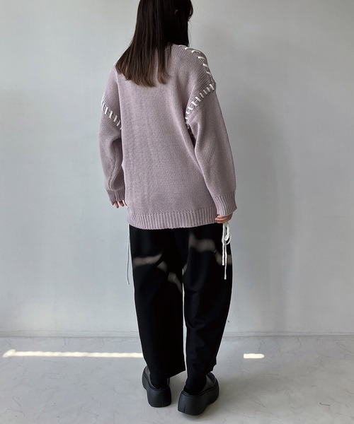 12.25(水)12:00発売/数量限定】ハンドステッチロゴニットプル