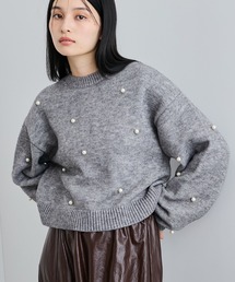 【WEB/ルミネ店限定】パールボタンニットプルオーバー