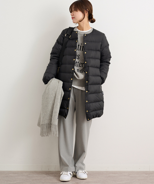 JOURNAL STANDARD relume（ジャーナルスタンダード　レリューム）の「《追加》【TRADITIONAL WEATHERWEAR】 ARKLEY LONG DOWN PA：ダウンコート（ダウンジャケット/コート・レディース・ブラック/ベージュ・34/36）」の9枚目の写真