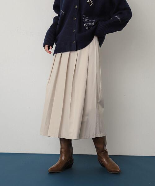 SENSE OF PLACE by URBAN RESEARCH（センスオブプレイスバイアーバンリサーチ）の「プリーツスカパン（その他パンツ・レディース・チャコールグレー/ブラウン系その他/ライトベージュ・ONE）」の4枚目の写真