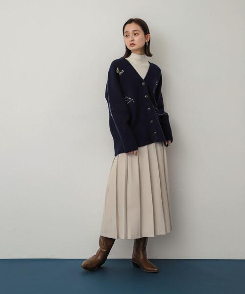 SENSE OF PLACE by URBAN RESEARCH（センスオブプレイスバイアーバンリサーチ）の「プリーツスカパン（その他パンツ・レディース・チャコールグレー/ブラウン系その他/ライトベージュ・ONE）」の6枚目の写真