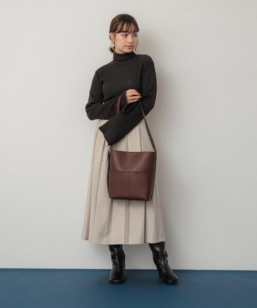 SENSE OF PLACE by URBAN RESEARCH（センスオブプレイスバイアーバンリサーチ）の「プリーツスカパン（その他パンツ・レディース・チャコールグレー/ブラウン系その他/ライトベージュ・ONE）」の8枚目の写真